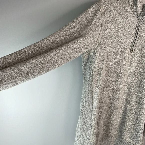 FAR WEST Mens Heather Grey Quarter Zip Sweater Jersey Knit Cabincore Gorpcore M - Picture 5 of 11